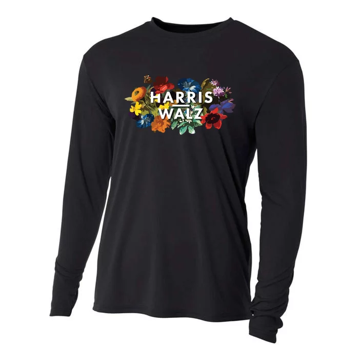 Harris Walz 2024 Floral Feminine Women Harris Waltz 2024 Cooling Performance Long Sleeve Crew