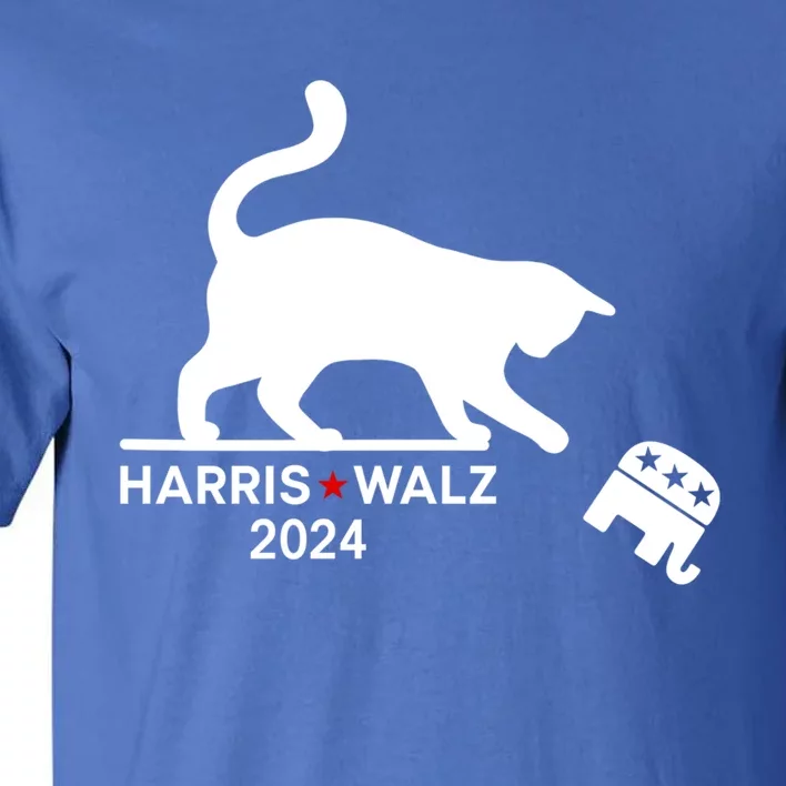 Harris Waltz 2024 Vp President Funny Cat Ladies For Kamala Gift Tall T-Shirt