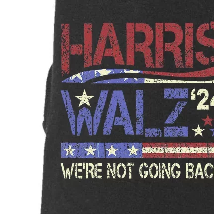 Harris Walz 2024 Kamala Harris 2024 Tim Walz 2024 Usa Flag Doggie 3-End Fleece Hoodie