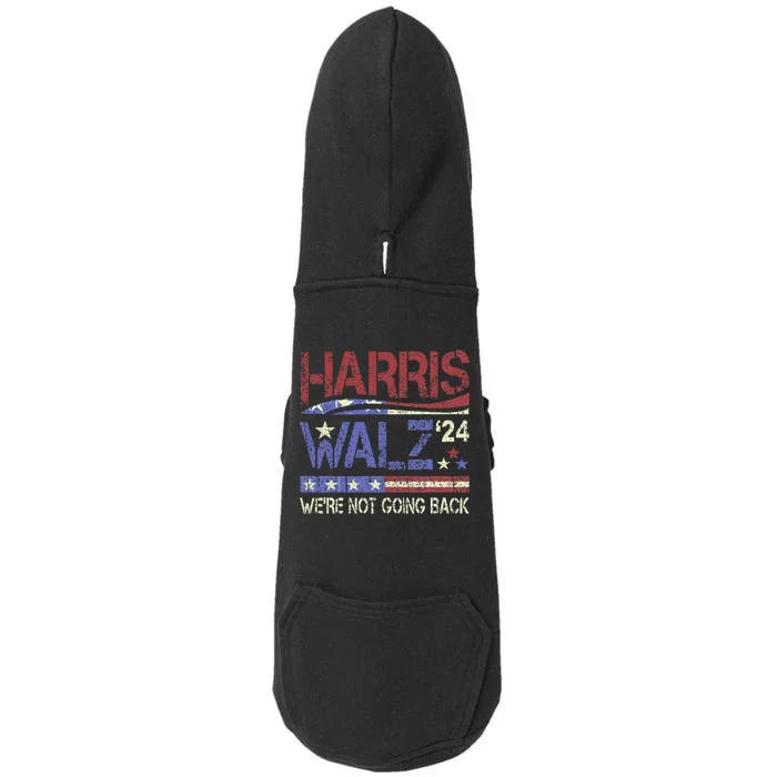 Harris Walz 2024 Kamala Harris 2024 Tim Walz 2024 Usa Flag Doggie 3-End Fleece Hoodie