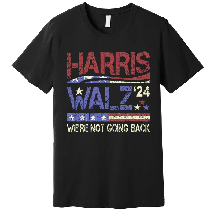 Harris Walz 2024 Kamala Harris 2024 Tim Walz 2024 Usa Flag Premium T-Shirt