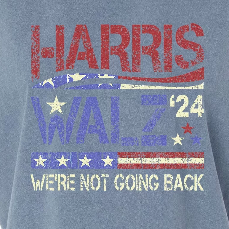 Harris Walz 2024 Kamala Harris 2024 Tim Walz 2024 Usa Flag Garment-Dyed Women's Muscle Tee