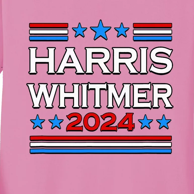 Harris Whitmer 2024 For President Kids Long Sleeve Shirt