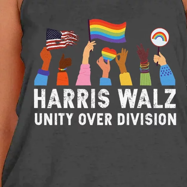 Harris Waltz 2024 Unity Over Division Women's Knotted Racerback Tank