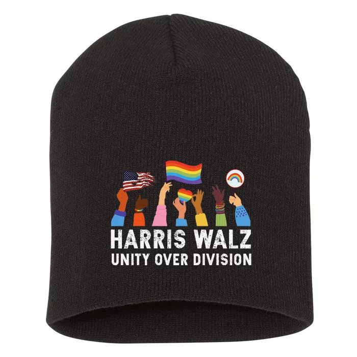 Harris Waltz 2024 Unity Over Division Short Acrylic Beanie