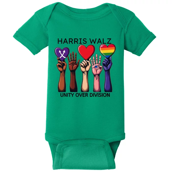 Harris Waltz 2024 Unity Over Division Baby Bodysuit