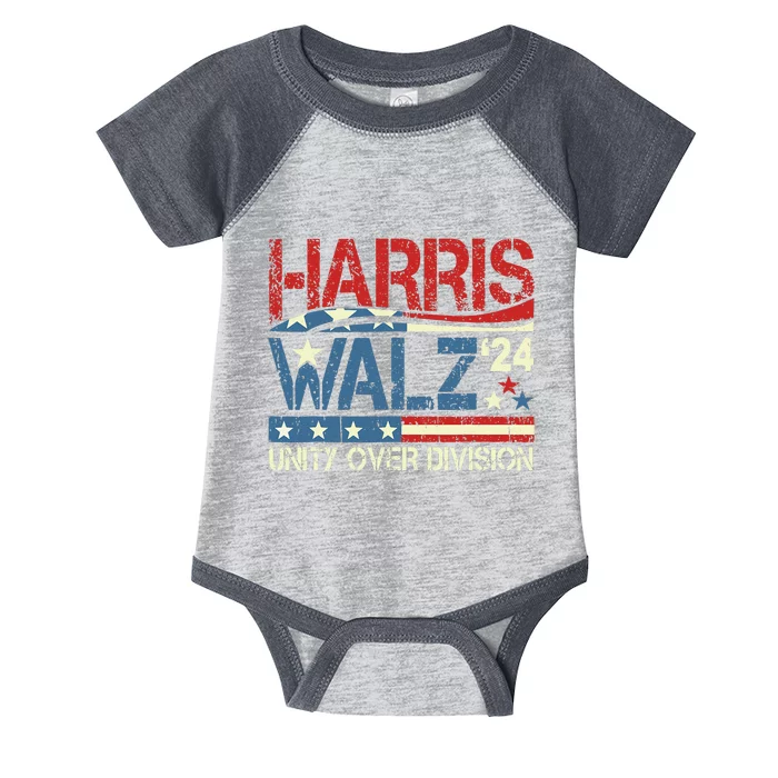 Harris Waltz 2024 Unity Over Division Infant Baby Jersey Bodysuit