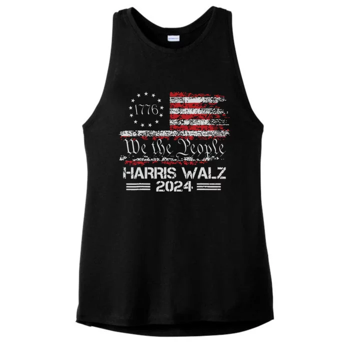 Harris Waltz 2024 Election Kamala Harris Tim Waltz 2024 Ladies Tri-Blend Wicking Tank