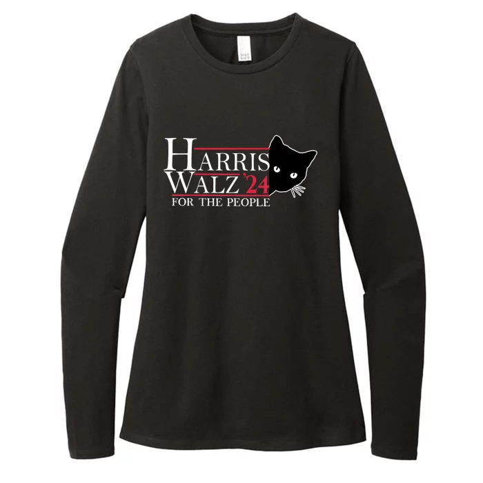 Harris Waltz 2024 For The People Cat Lady Kamala Harris 2024 Womens CVC Long Sleeve Shirt