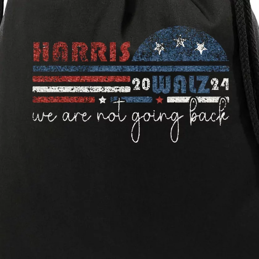 Harris Waltz 2024 Were Not Going Back Retro Drawstring Bag