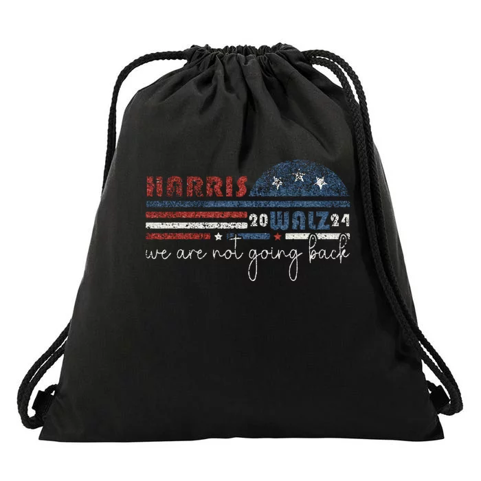 Harris Waltz 2024 Were Not Going Back Retro Drawstring Bag