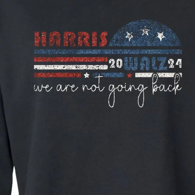 Harris Waltz 2024 Were Not Going Back Retro Cropped Pullover Crew