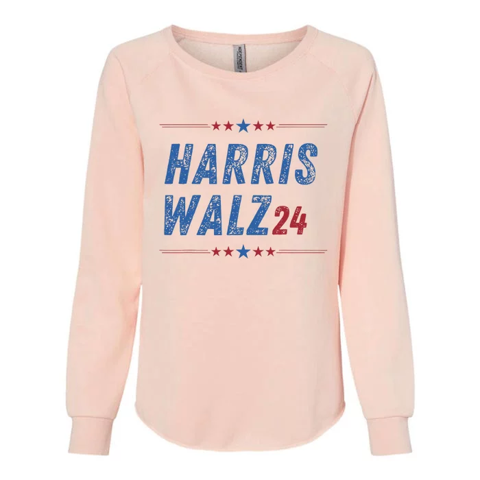 Harris Waltz 2024 Election Kamala Harris Tim Waltz 2024 Vintage Design Womens California Wash Sweatshirt