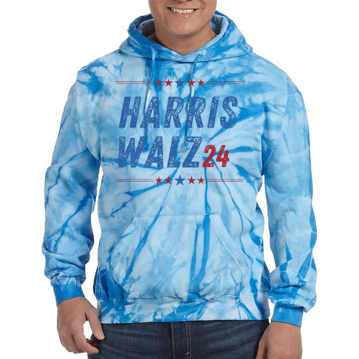 Harris Waltz 2024 Election Kamala Harris Tim Waltz 2024 Vintage Design Tie Dye Hoodie