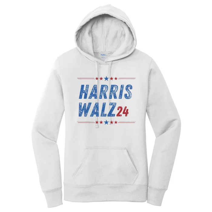 Harris Waltz 2024 Election Kamala Harris Tim Waltz 2024 Vintage Design Women's Pullover Hoodie