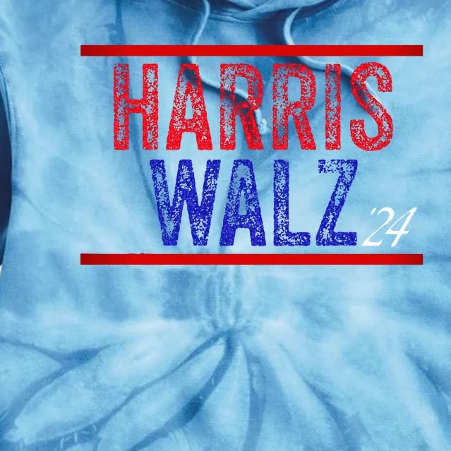 Harris Waltz 2024  Kamala Harris Tim Waltz 2024 Tie Dye Hoodie