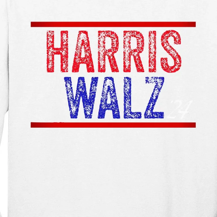 Harris Waltz 2024  Kamala Harris Tim Waltz 2024 Tall Long Sleeve T-Shirt