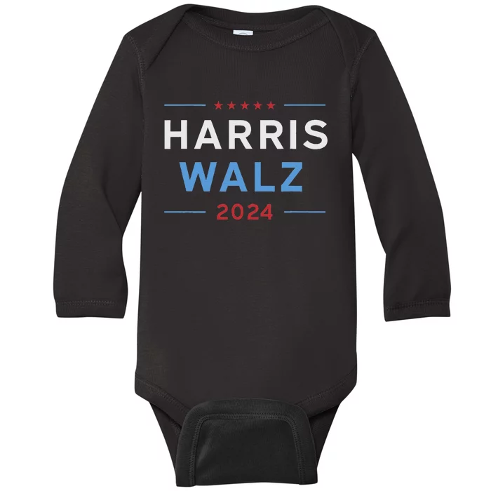 Harris Walz 2024 President Vp Kamala Harris Tim Walz Waltz Baby Long Sleeve Bodysuit