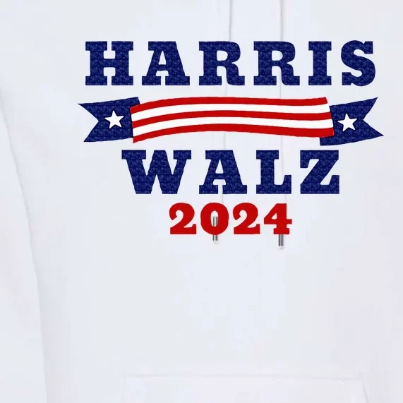 Harris Walz 2024 American Flag Kamal Harris Tim Waltz 2024 Premium Hoodie