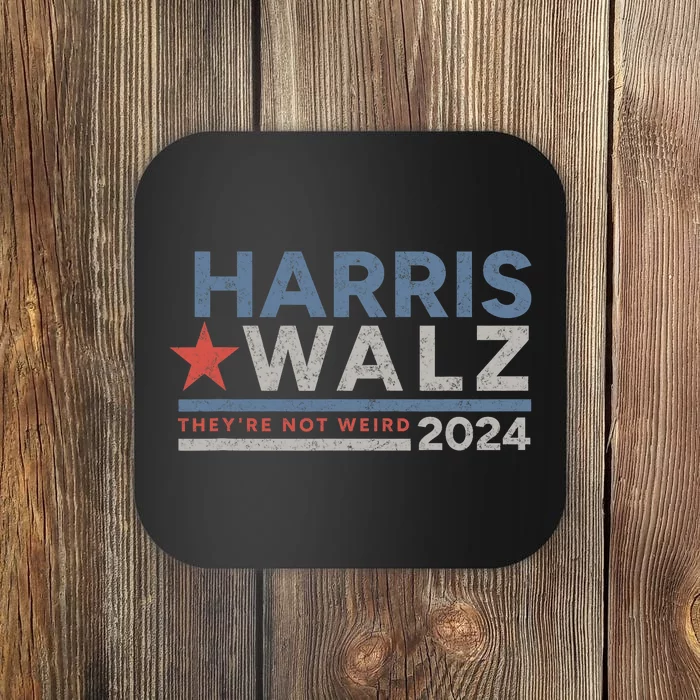 Harris Walz 2024 Kamala Harris Tim Walz Not Weird Coaster