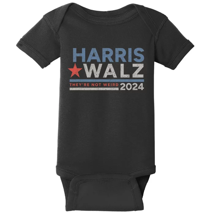 Harris Walz 2024 Kamala Harris Tim Walz Not Weird Baby Bodysuit