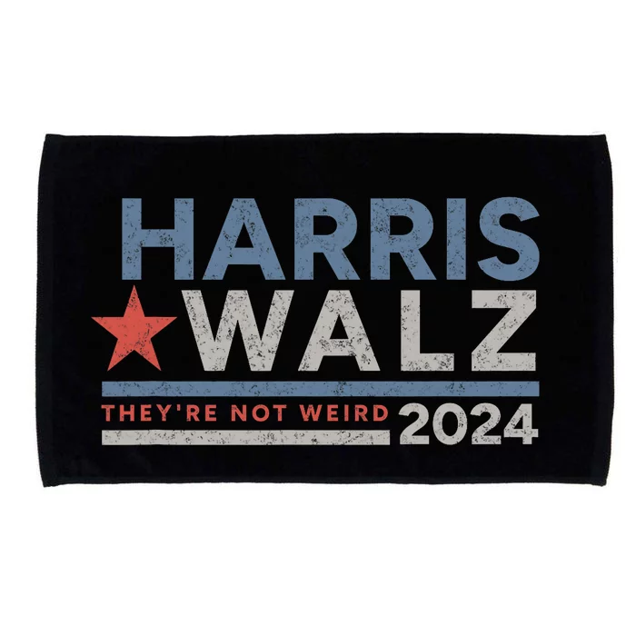 Harris Walz 2024 Kamala Harris Tim Walz Not Weird Microfiber Hand Towel