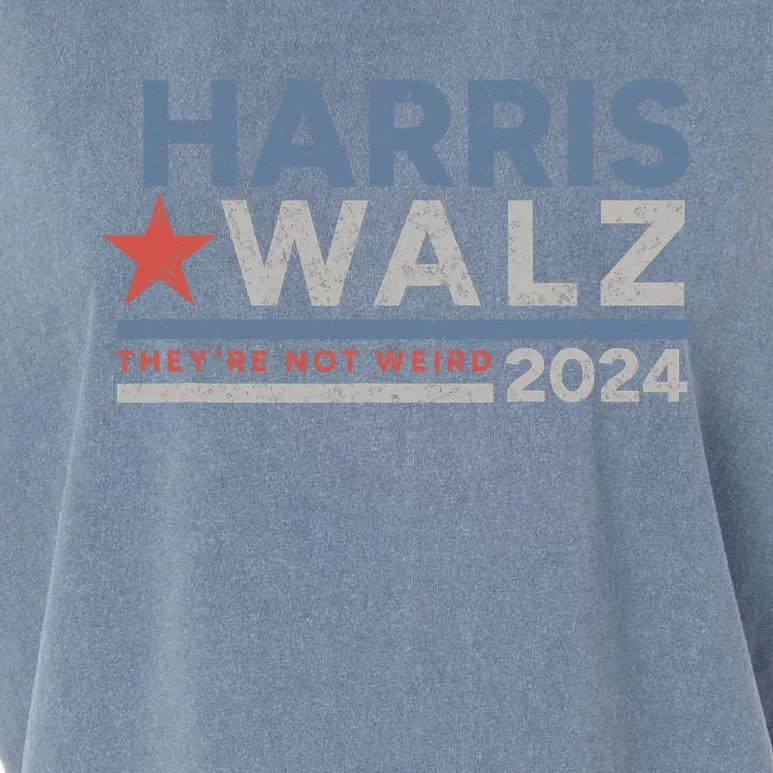 Harris Walz 2024 Kamala Harris Tim Walz Not Weird Garment-Dyed Women's Muscle Tee