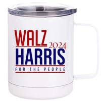 Harris Waltz 2024  Kamala Harris Tim Waltz 2024 12 oz Stainless Steel Tumbler Cup