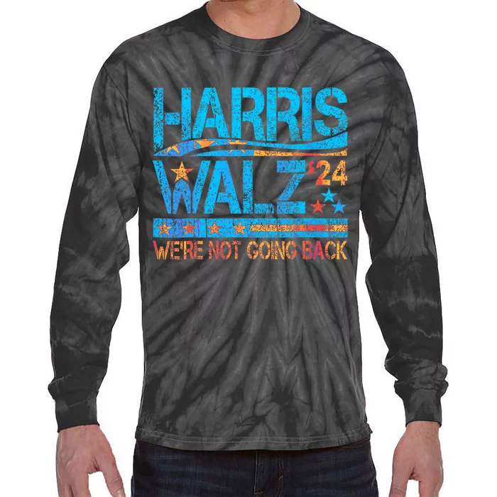 Harris Waltz 2024 Election Kamala Harris Tim Waltz 2024 Tie-Dye Long Sleeve Shirt