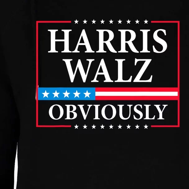 Harris Waltz 2024 Obviously Kamala Harris Tim Walz 2024 Womens Funnel Neck Pullover Hood