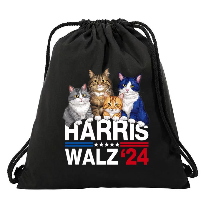 Harris Waltz 2024 Election Kamala Harris Tim Waltz 2024 Drawstring Bag