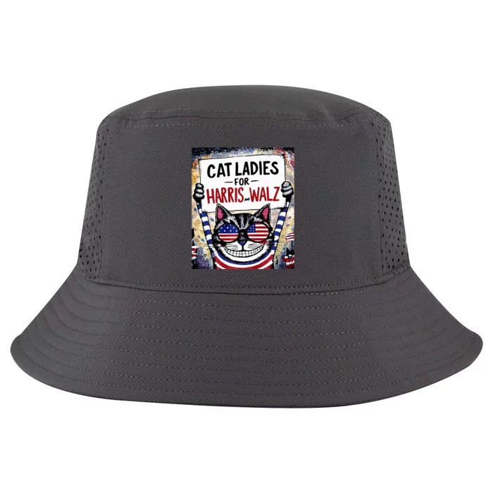 Harris Waltz 2024 Cat Ladies For Harris And Walz 2024 Premium Cool Comfort Performance Bucket Hat