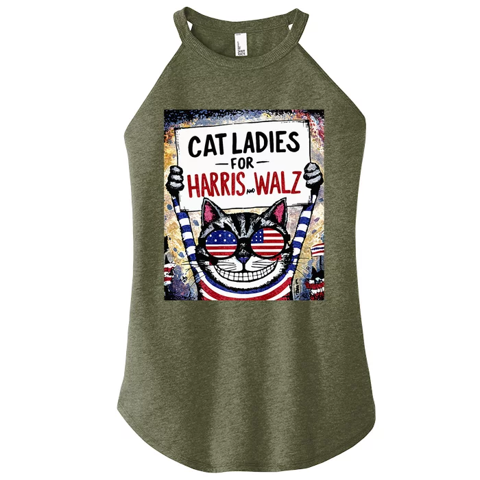 Harris Waltz 2024 Cat Ladies For Harris And Walz 2024 Premium Women’s Perfect Tri Rocker Tank