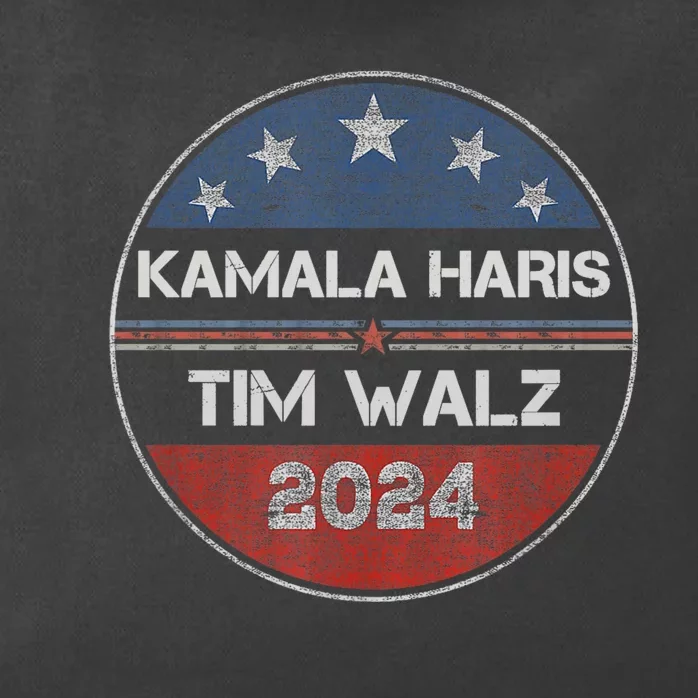 Harris Walz 2024 For President Patriotic Kamala Waltz 2024 Zip Tote Bag