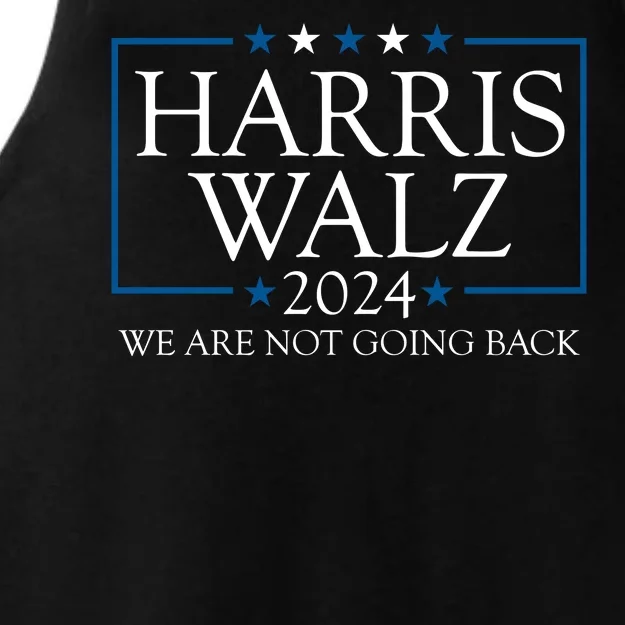 Harris Walz 2024 We Are Not Going Back Election Ladies Tri-Blend Wicking Tank