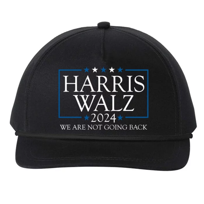 Harris Walz 2024 We Are Not Going Back Election Snapback Five-Panel Rope Hat