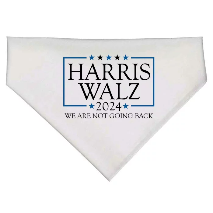 Harris Walz 2024 We Are Not Going Back Election USA-Made Doggie Bandana