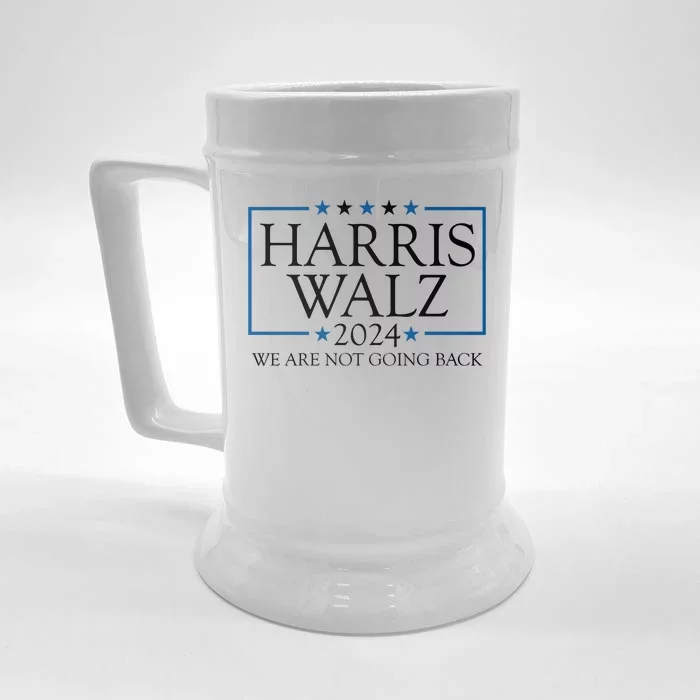 Harris Walz 2024 We Are Not Going Back Election Front & Back Beer Stein