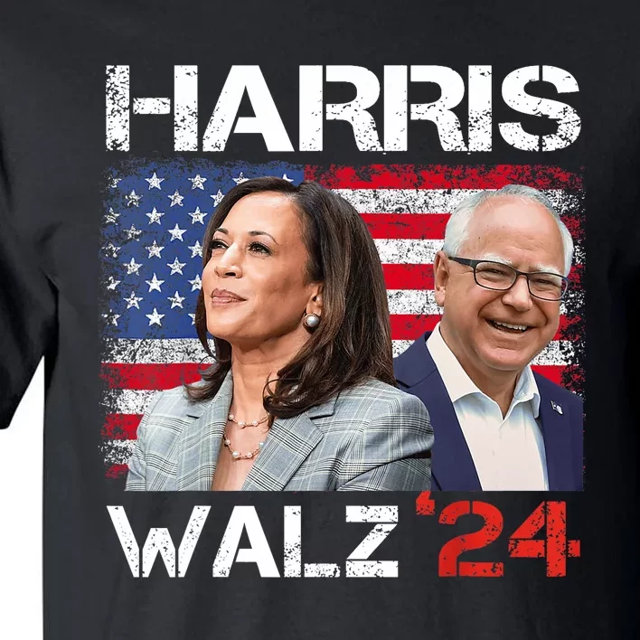 Harris Walz 2024 President Election Kamala Harris Tim Waltz Tall T-Shirt