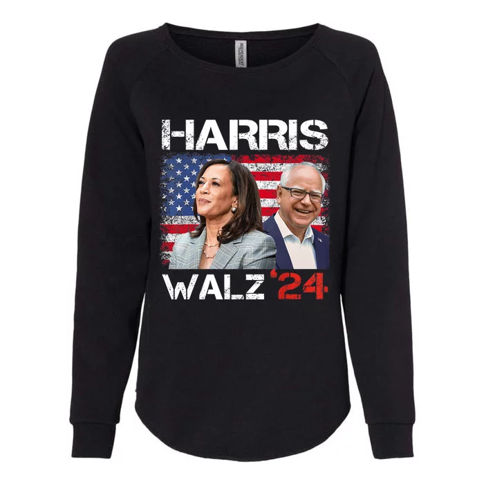 Harris Walz 2024 President Election Kamala Harris Tim Waltz Womens California Wash Sweatshirt