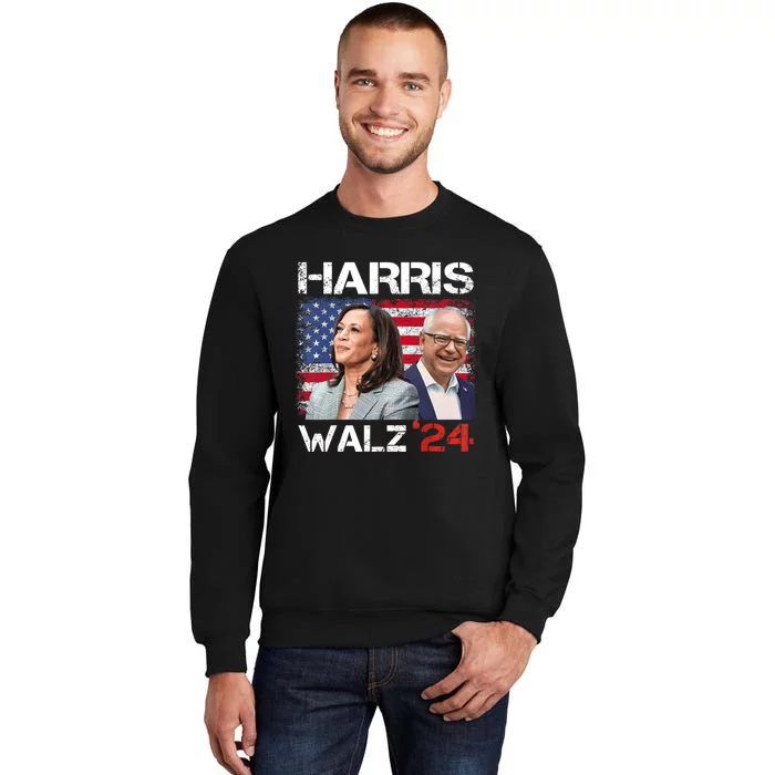 Harris Walz 2024 President Election Kamala Harris Tim Waltz Tall Sweatshirt