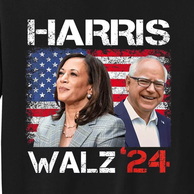 Harris Walz 2024 President Election Kamala Harris Tim Waltz Tall Sweatshirt