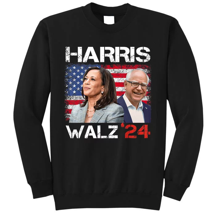 Harris Walz 2024 President Election Kamala Harris Tim Waltz Tall Sweatshirt