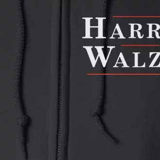 Harris Walz 2024 For President Vp Usa Election Waltz Full Zip Hoodie