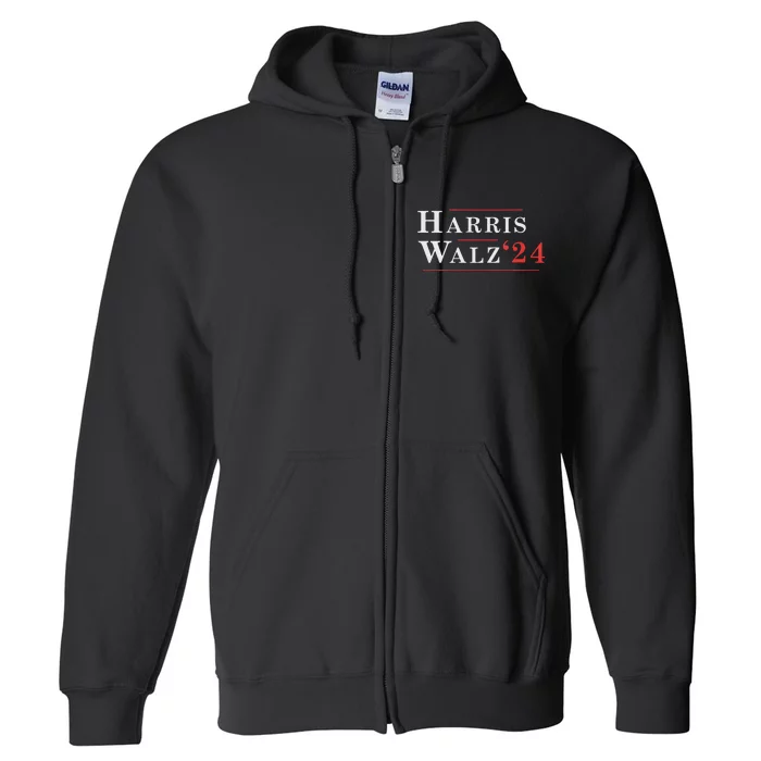 Harris Walz 2024 For President Vp Usa Election Waltz Full Zip Hoodie