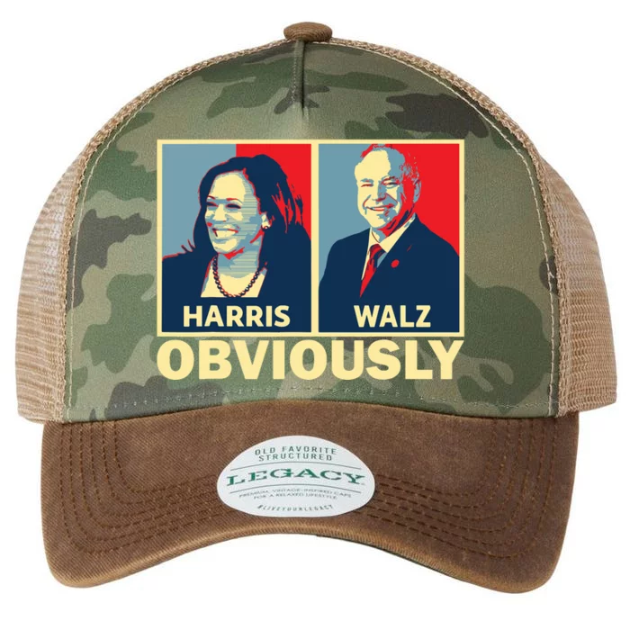 Harris Waltz 2024 Obviously Tim Walz Kamala Harris 2024 Legacy Tie Dye Trucker Hat