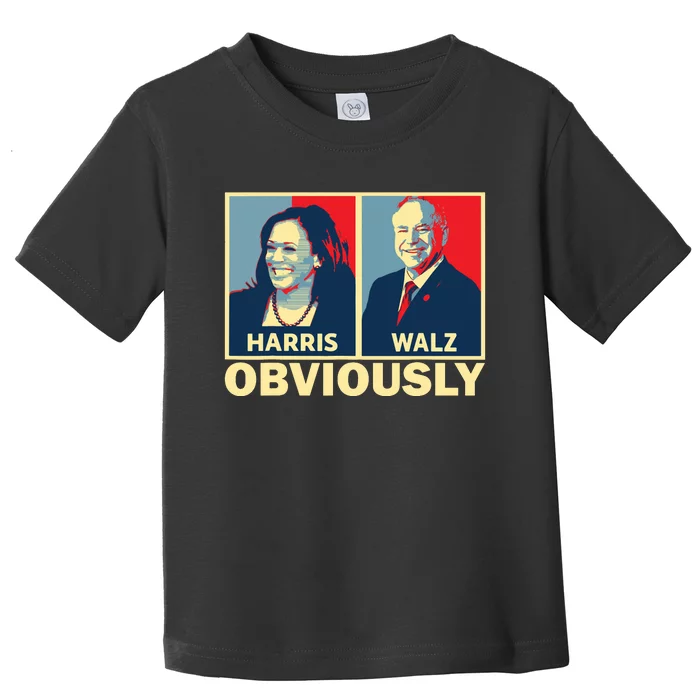 Harris Waltz 2024 Obviously Tim Walz Kamala Harris 2024 Toddler T-Shirt