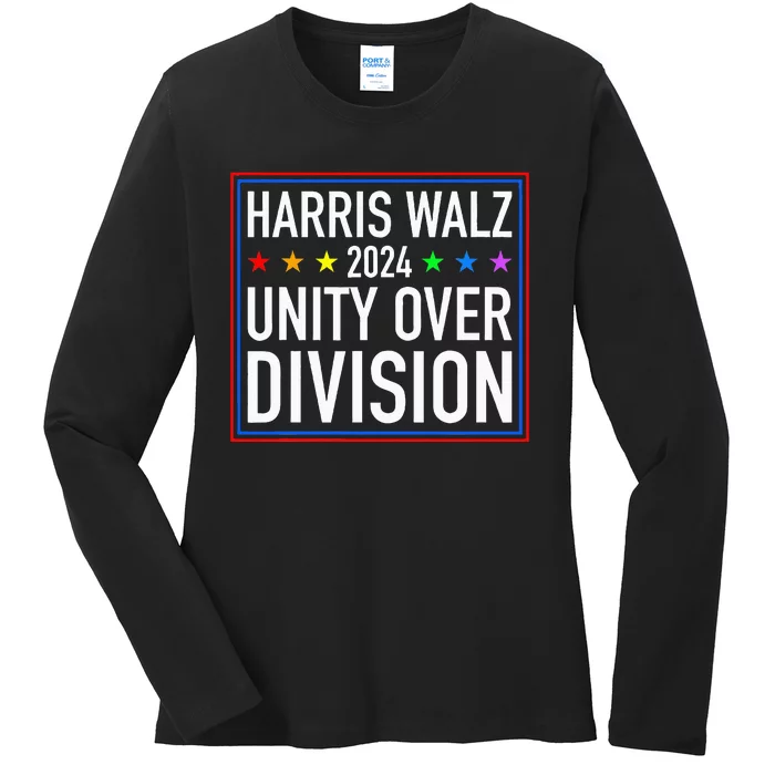 Harris Waltz 2024 Unity Over Division Ladies Long Sleeve Shirt