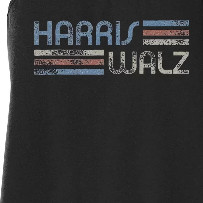 Harris Walz 2024 Retro Faded Stripes Harris Waltz 2024 Women's Racerback Tank