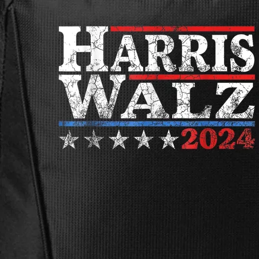 Harris Waltz 2024 Retro Stripe Kamala Harris Tim Waltz24 City Backpack